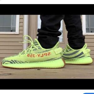 Adidas Yeezy Boost 350 V2 Semi Frozen Yellow Men's Sz 8 Women's 9.5